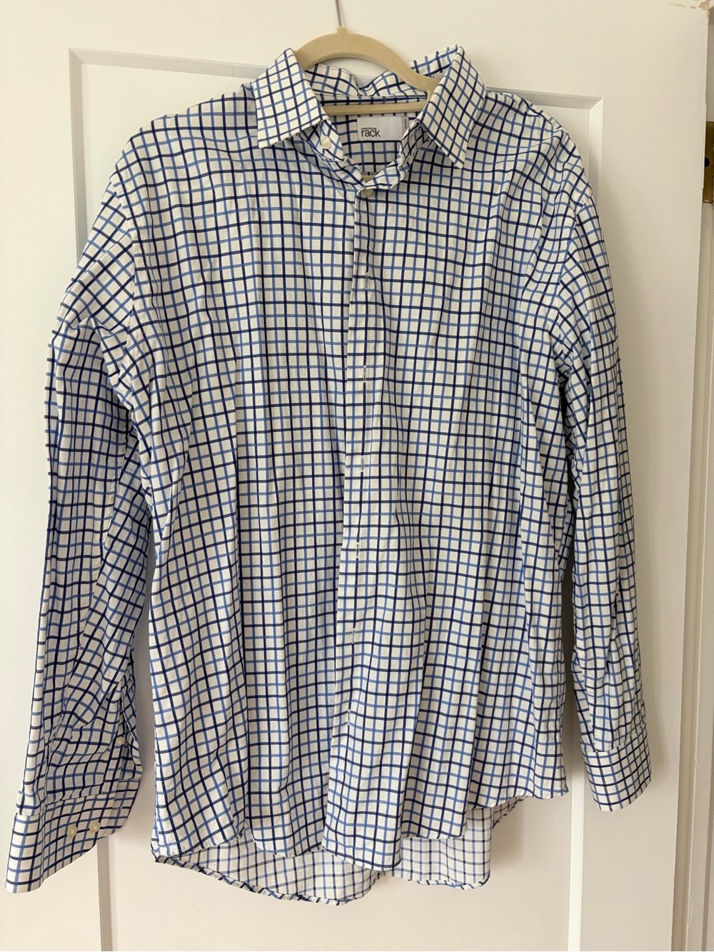 Nordstroms Men’s Blue Check Button-Up Shirt